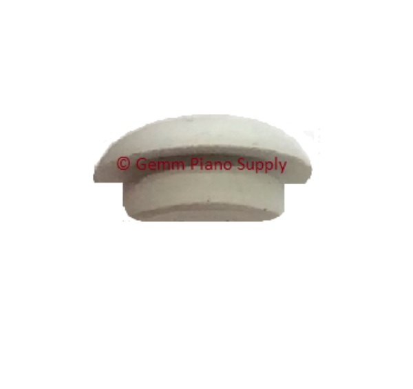 Piano Cabinet Rubber Button/Bumper 7/16" Stem Dia. 9/16" Head Dia. White