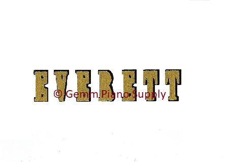 Everett Piano Fallboard Decal