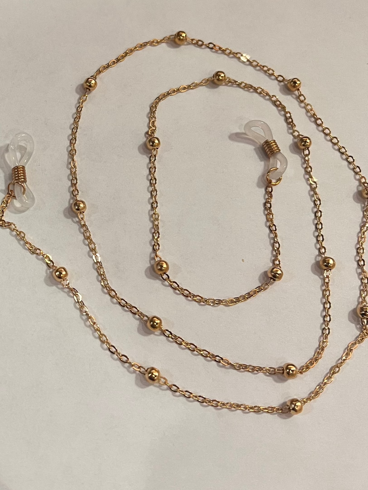 Eyeglass Chain Gold Beads - Woman's Sunglass Chain