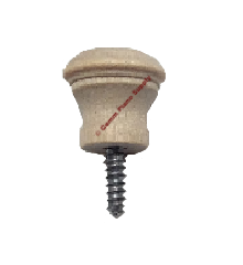 Piano Wood Desk Knob with Large Screw End, Unfinished
