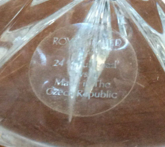 Royal Limited Crystal Tulip Scalloped Edge Candle Holder - Vintage 1990's