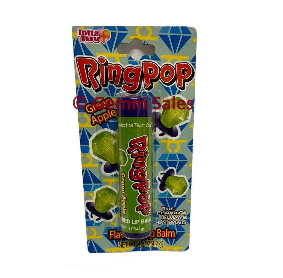 Lip Balm Fun Dip Ring Pop Green Apple Flavored