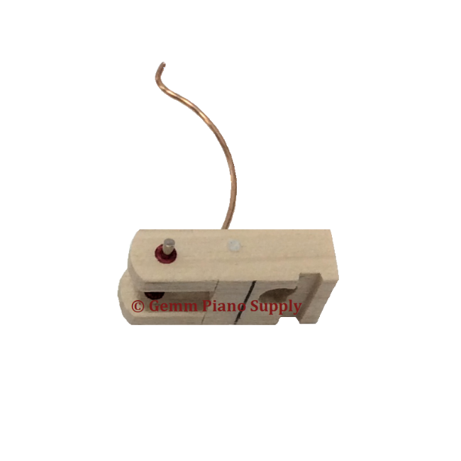 Spinet Piano Damper Flange with Damper Lever Spring - Individual