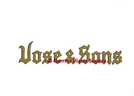 Vose & Sons Piano Fallboard Decal
