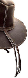 Authentic Ecuador Brown Leather Hat Size L