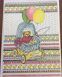 Lucy and Me Teddy Bear Note Cards, Vintage 1980's, Lucy and Me, Inc. Set of 3 Blank Note Cards