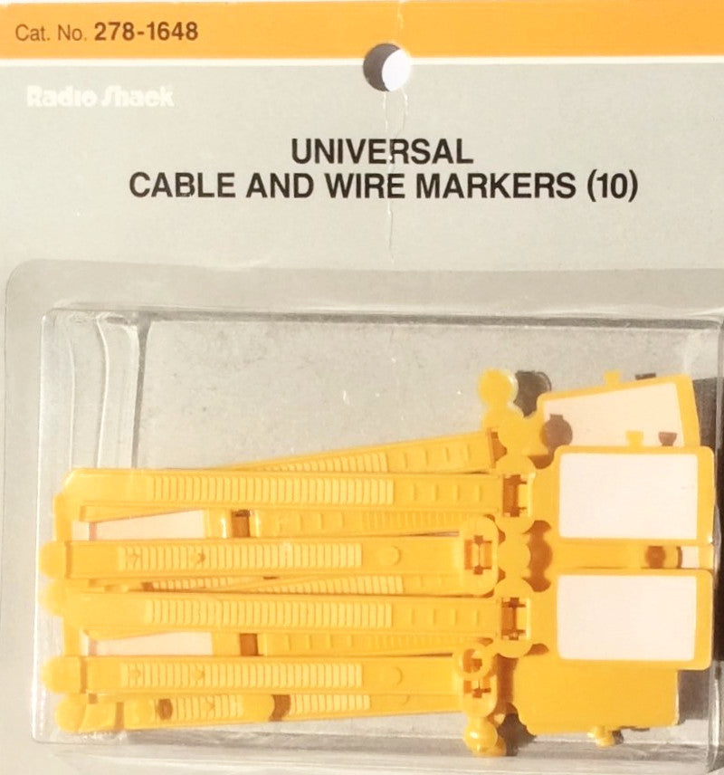 RadioShack Universal Cable & Wire Markers with Tie Self Lock - 10 PK